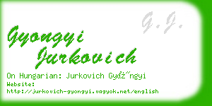 gyongyi jurkovich business card